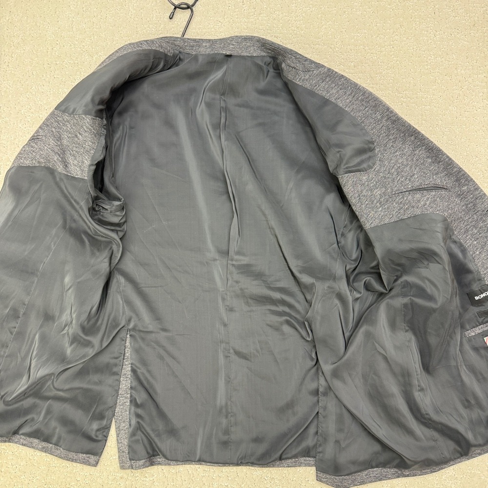 Bonobos Jet Setter Men's Charcoal Gray Knit Blazer - Two-Button Jacket - Picture 10 of 14